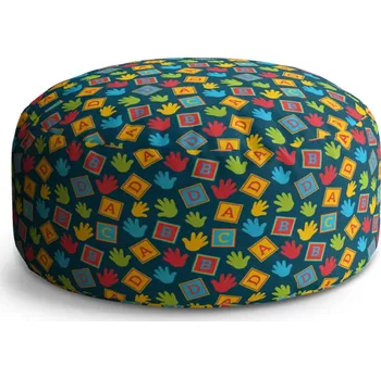 Sedací pytel Kulatý taburet Circle ABC: 38x48 cm - Sablio