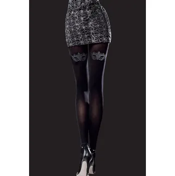 Dámské punčochy Dámské vzorované punčochové kalhoty WENECJA nero 3-M