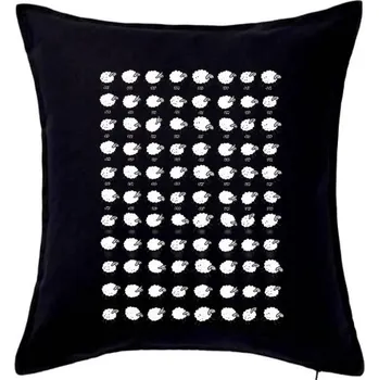 Polštář Počítání oveček - Polštář 50x50 - 50x50 - Pouze potah ( Černá )