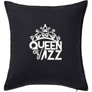 Polštář Queen of Jazz - Polštář 50x50 - 50x50 - Pouze potah ( Černá )