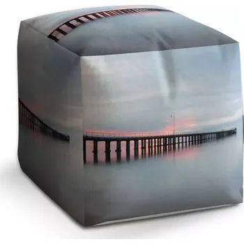 Taburet Taburet Kostka Molo s červánky: 40x40x40 cm - Sablio