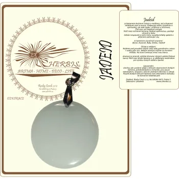 Přívěsek EX Herbis AHDL Přívěšek placička kulatá Jadeit bílý 3 cm EXH03911