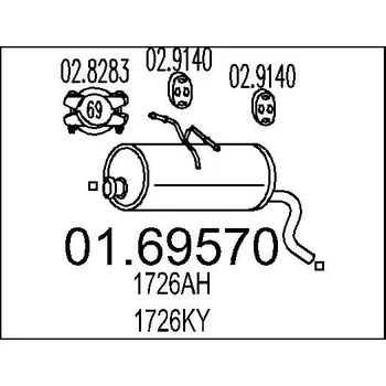 Tlumič výfuku Zadní tlumič výfuku MTS 01.69570
