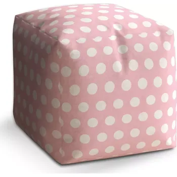 Taburet Taburet Kostka Bílé tečky: 40x40x40 cm - Sablio