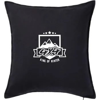 Polštář King of Winter - Polštář 50x50 - 50x50 - Pouze potah ( Černá )