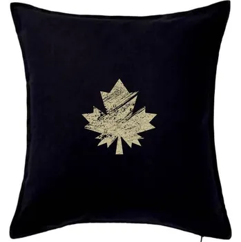 Polštář Javorový list - Polštář 50x50 - 50x50 - Pouze potah ( Černá )