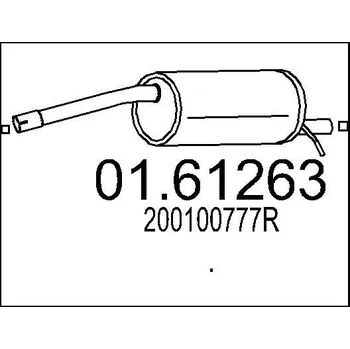 Tlumič výfuku Zadní tlumič výfuku MTS 01.61263