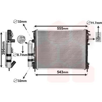 Chladič motoru Chladič, chlazení motoru VAN WEZEL 4300M323