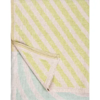 Ručník Lapuan Kankurit Lněný ručník Metsälampi, růžovo-šedo-limetkový, Rozměry 95x180 cm