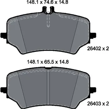 Brzdová destička Sada brzdových destiček, kotoučová brzda TEXTAR 2640201