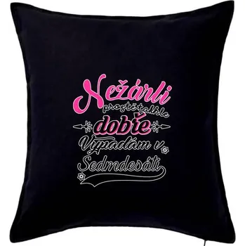Polštář Nežárli - 70 - Polštář 50x50 - 50x50 - Pouze potah ( Černá )