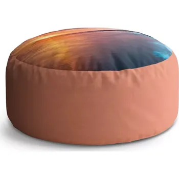 Sedací pytel Kulatý taburet Circle Západ slunce nad mořem: 38x48 cm - Sablio