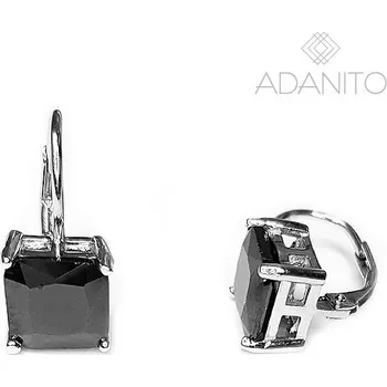 Náušnice Stříbrné náušnice s černým kamenem