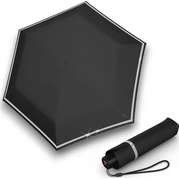 Deštník Knirps ROOKIE BLACK REFLECTIVE - lehký skládací deštník