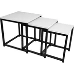 MOB Set 3 ks konferenčních stolků Tempo Kondela Hustler Typ 3 (bílá matná + černá)