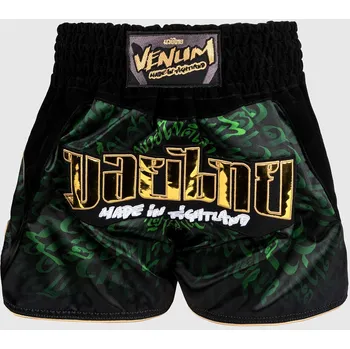 Oblečení pro bojové sporty Muay Thai šortky Venum Attack - Black/Green Velikost: XXL