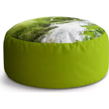 Sedací pytel Kulatý taburet Circle Kaskádovitý vodopád: 38x48 cm - Sablio