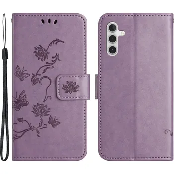 Pouzdro na mobilní telefon Flower knížkové pouzdro na Samsung Galaxy S24+/S25+ - světlefialové