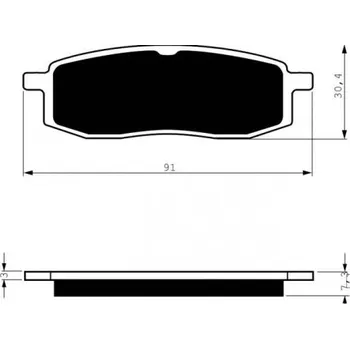 Brzda pro motocykl Přední brzdové destičky Goldfren Yamaha YZ 490 1985-1990 směs AD