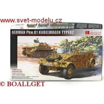 Plastikový model Ertl German Pkw. K1 Kübelwagen Type 82 35001