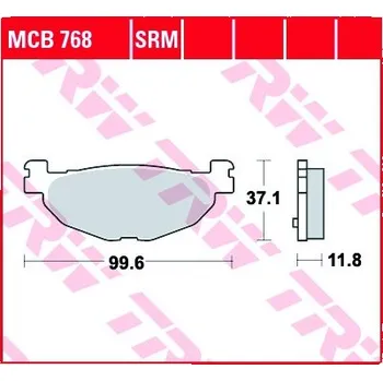 Brzda pro motocykl Zadní brzdové destičky TRW / Lucas Yamaha XP 500 Tmax 2004 - 2006