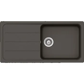 Granitový dřez SCHOCK Formhaus - Granitový dřez, 100x50 cm, s ovládáním odtoku, Asphalt FOMD100LAGAS
