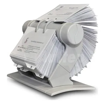 Vizitkář Auttep, spol. s r.o. Rotační pořadač na vizitky RV-225 Rotacard ® - světle šedá barva