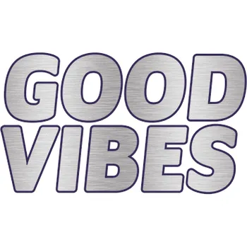 Odstranitelné tetování Metalický stříbrný nápis Good Vibes - nalepovací tetování