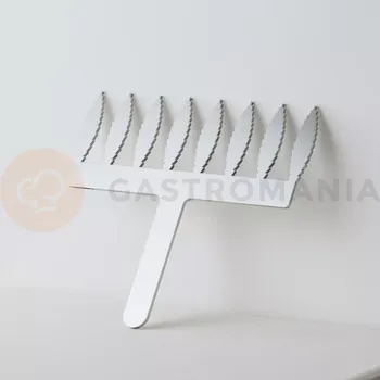 Čokoládová tyčinka Hřeben na tvorbu dekorací - pírko, 8 ks, 80 mm, 20FH02L | MARTELLATO, Feather Comb