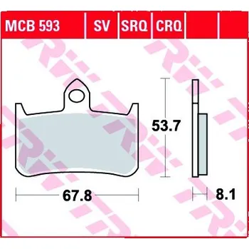 Brzda pro motocykl Přední brzdové destičky TRW / Lucas Honda RVF 750 R 1994 - 1997