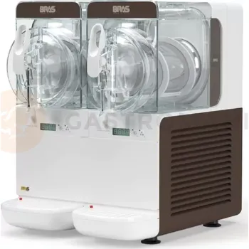 Barová židle Podvojný dávkovač na studené nápoje, krémy, granity, sorbety, 2x 2,8 l, 370x440x490 mm | BRAS, B-CUBE