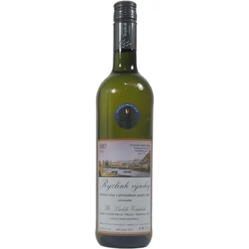 Víno Ryzlink rýnský 2017, pozdní sběr, Vinařství Vondrák Mělník, polosladké