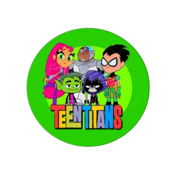 Jedlá dekorace na dort TEEN TITANS zelené, VARIANTA Jedlý papír 1186