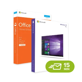 Operační systém Kancelářská aplikace Windows 10 Pro + Office 2016 Home & Business - elektronická licence 32/64 bit