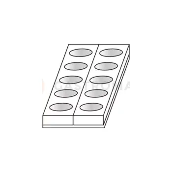 Výrobník cukrové vaty Forma na oválné minidezerty - 10 ks x 65x40 mm - MONOP.A002 | MARTELLATO, Monoportions & Mignon