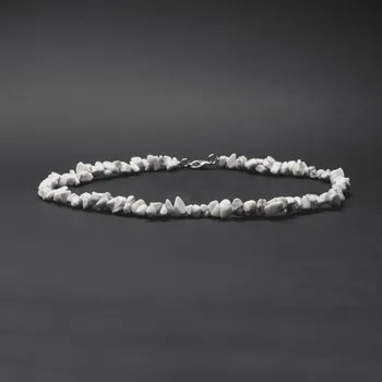 Náhrdelník Milujeme Kameny Magnezit - náhrdelník sekánek NAS40 46 cm 32190