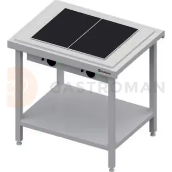 Výdejník vody Centrální stůl s keramickou ohřívací deskou, 2xGN 1/1, vrchní deska ze žuly | STALGAST, ST 118