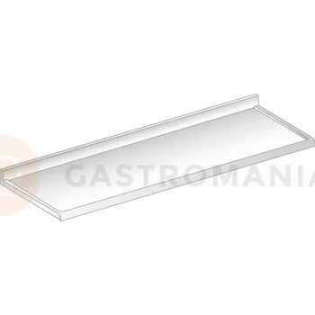 Stolová deska Nástěnná deska z nerezové oceli s prohloubeným povrchem, zadní lištou a okapovou lištou 2400x700x150 mm | DORA METAL, DM-S-3201.1