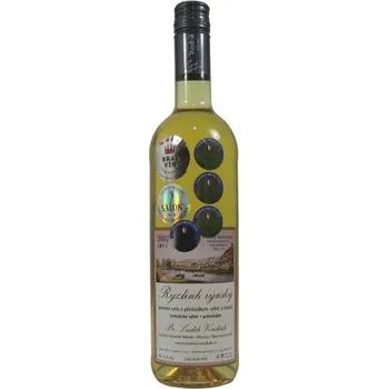 Ryzlink rýnský botrytický sběr (0,75 l) 2007, výběr z bobulí, Vinařství Vondrák Mělník, polosladké