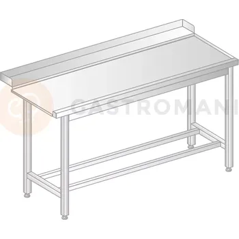 Počítačový stůl Vykládací stůl pro myčky nádobí z nerezové oceli 1000x760x850 mm | DORA METAL, DM-3248