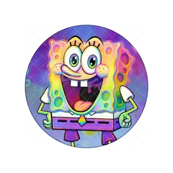 Jedlá dekorace na dort SPONGEBOB duhový, VARIANTA Jedlý papír 37