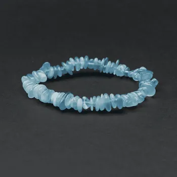 Náramek Milujeme Kameny Akvamarín modrý - náramek sekánek NS3 39653