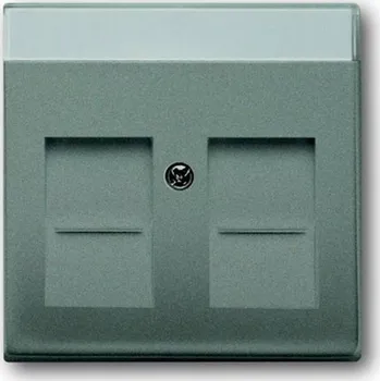 Elektrická zásuvka Kryt zásuvky ABB Solo 2CKA001710A3856, metalická šedá, komunikační, cl. (2 zás.); 1800-803