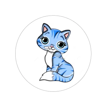 Jedlá dekorace na dort KOČKA modrá, VARIANTA Jedlý papír 842