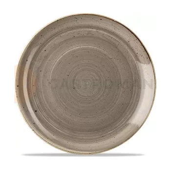 Talíř Mělký talíř šedý, ručně zdobený 26 cm | CHURCHILL, Stonecast Peppercorn Grey