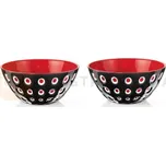 Sada dvou misek, průměr 12,5 cm, barva černo-bíločervená | GUZZINI, LE MURRINE