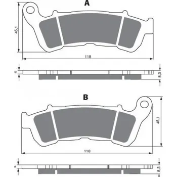Brzda pro motocykl Přední brzdové destičky Goldfren Honda VFR 800 (ABS) 2006-2014 směs S3