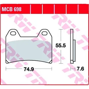 Brzda pro motocykl Přední brzdové destičky TRW / Lucas Honda CB 400 Super Four S 1997 -