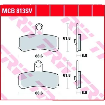 Motodíl Přední brzdové destičky TRW / Lucas Harley-Davidson FXDLS 1800 Dyna Low Rider S 2016 - 2017 směs SV