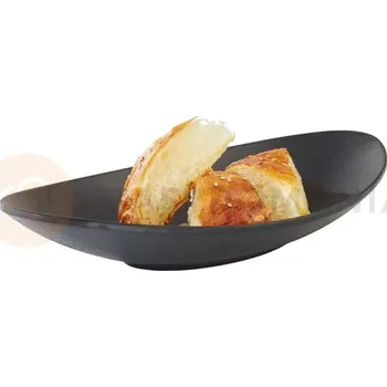 Oválná miska z melaminu 30,5 x 17,5 cm, černá | APS, Zen